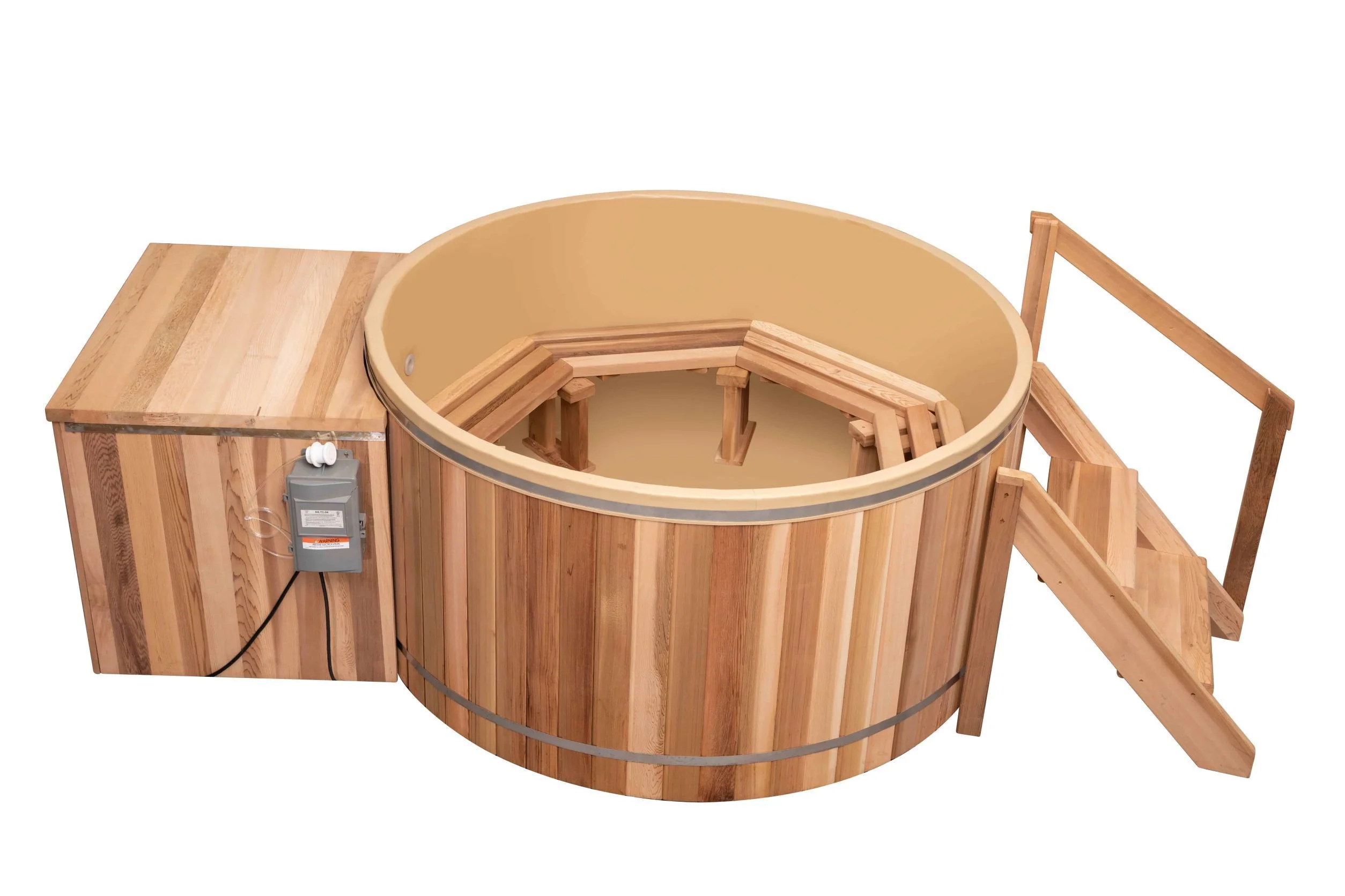 Classic Cedar Hot Tub - Electric Heater 5'W X 4'H (4 Person Deep) - Image 10
