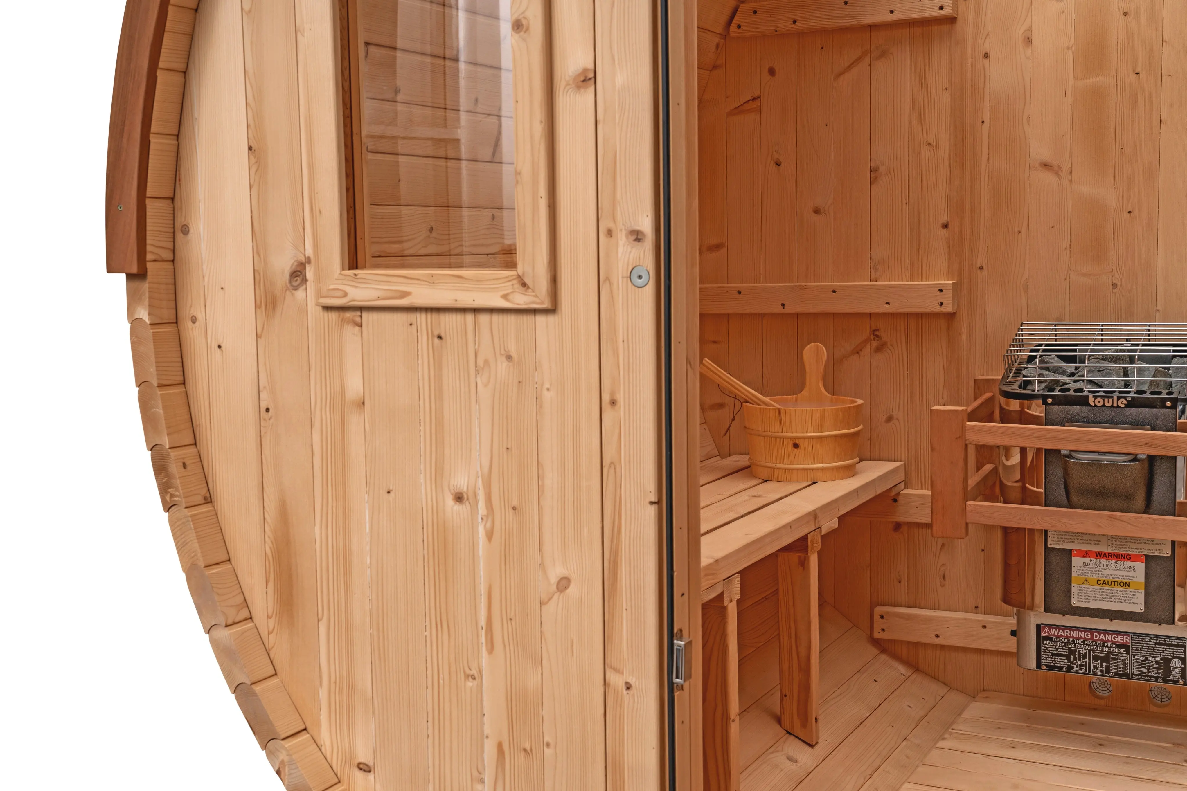 6 FT Classic Thermowood Barrel Sauna - 4-6 Person - Image 39