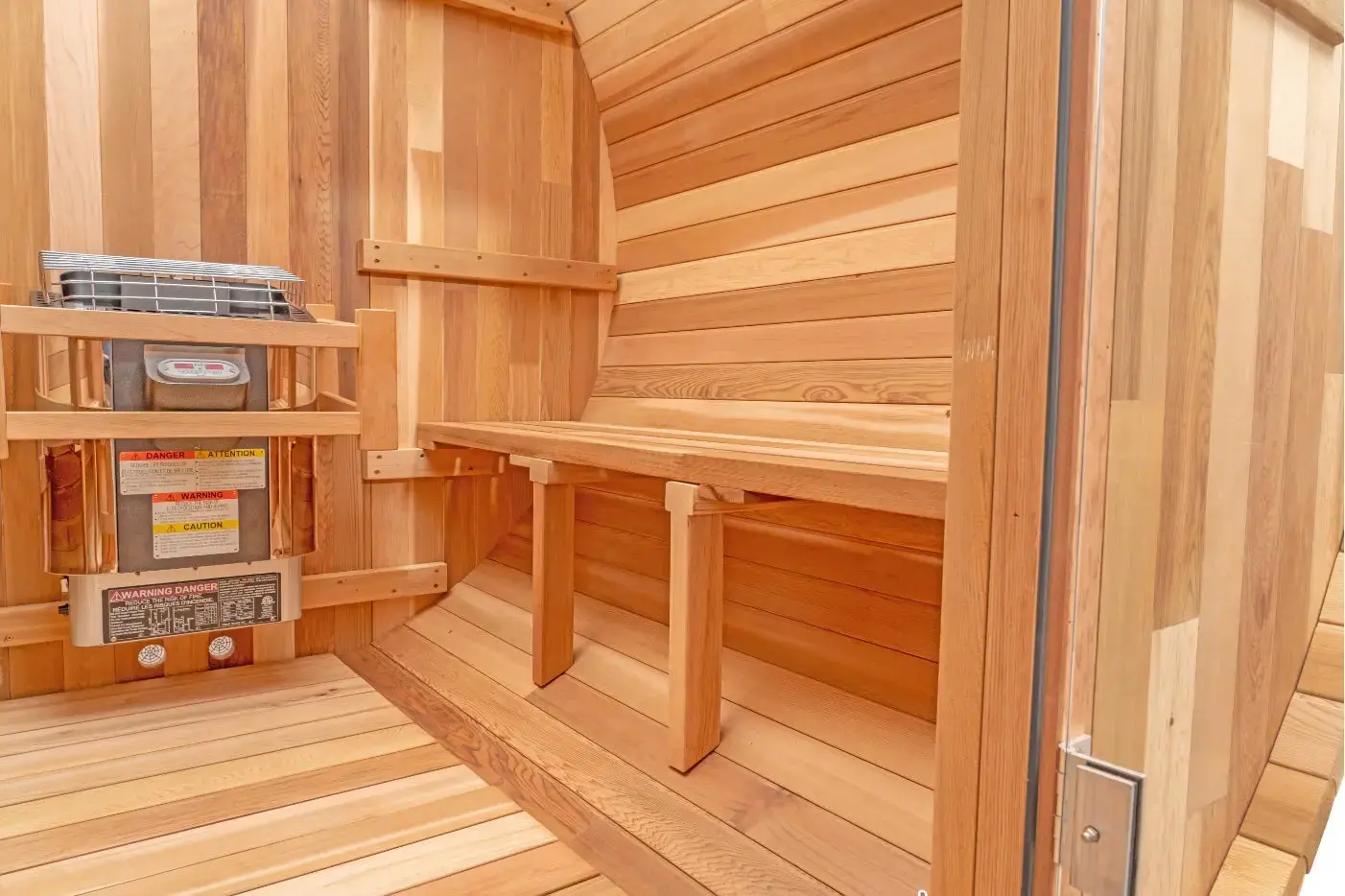6 FT Classic Red Cedar Barrel Sauna - 4-6 Person - Image 7