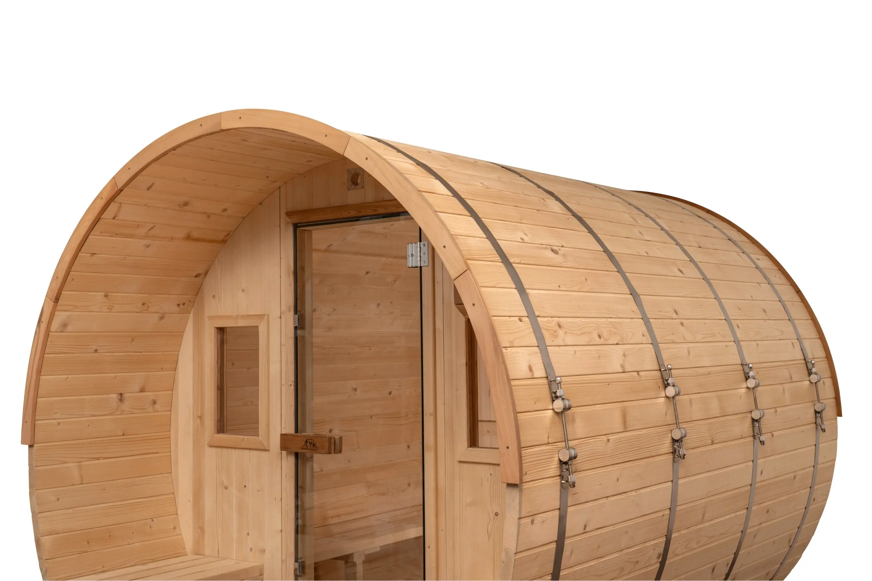 8 FT Classic Thermowood Barrel Sauna with Porch - 4-6 Person - Image 32