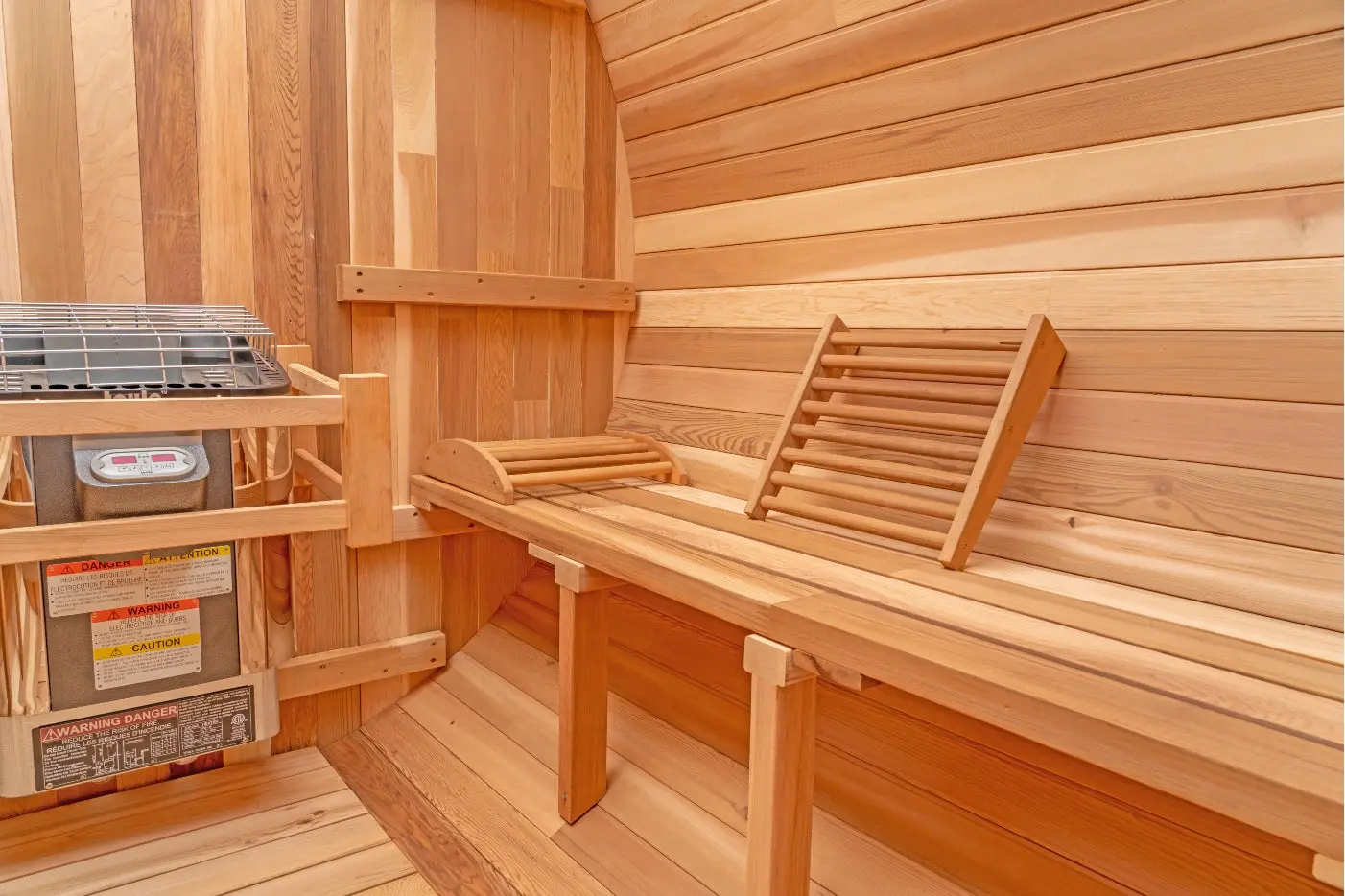 6 FT Classic Red Cedar Barrel Sauna - 4-6 Person - Image 13