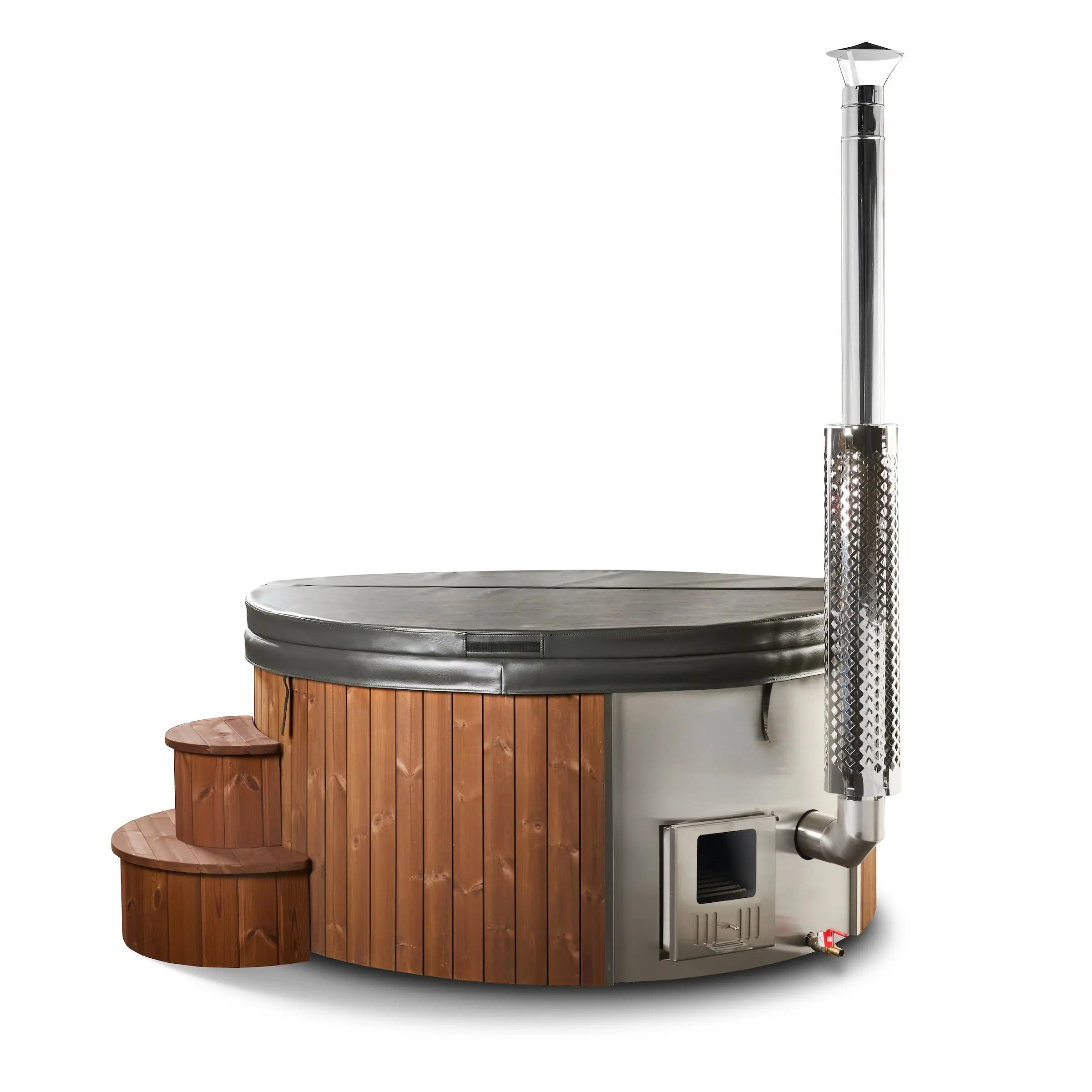 Deluxe Wood Fired Hot Tub With Liner - Image 3