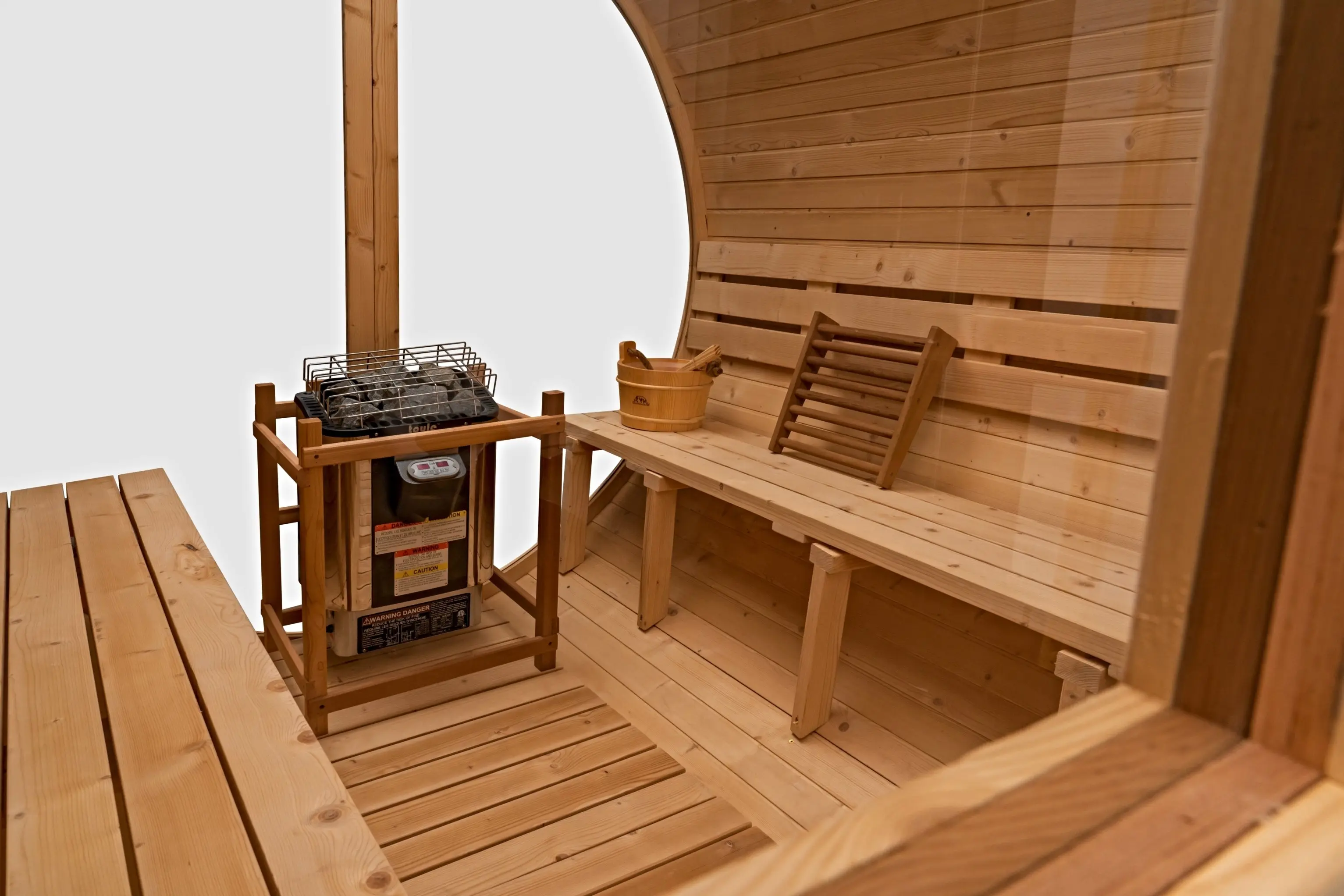 8 Ft Classic Thermowood Scenic View Barrel Sauna - 6-8 Person - Image 7